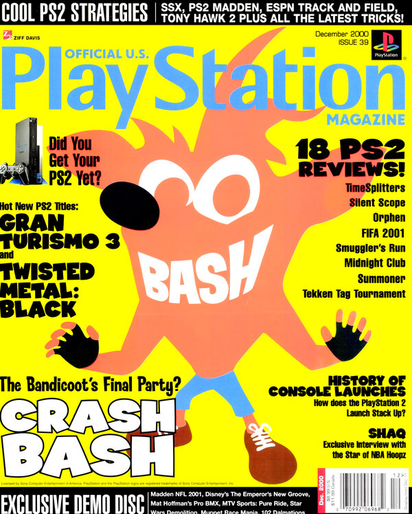 Official U.S. PlayStation Magazine Issue 039 (December 2000) cover